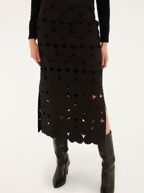 FARM Rio Dresses & Skirts - Brand New FARM Rio Black Heart Midi Skirt